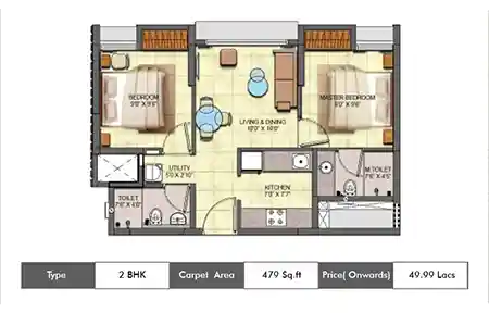 1 BHK 305 SqFt